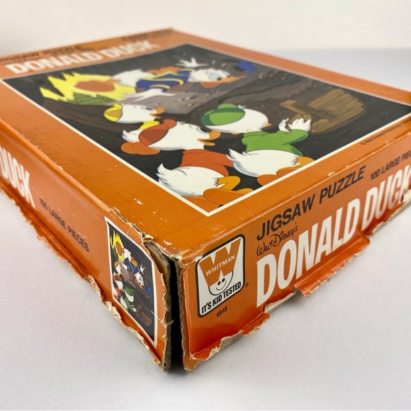 Donald Duck jigsaw puzzle, vintage Disney 1970s, 100 large piece, 14" x 18" - Picture 13 of 13